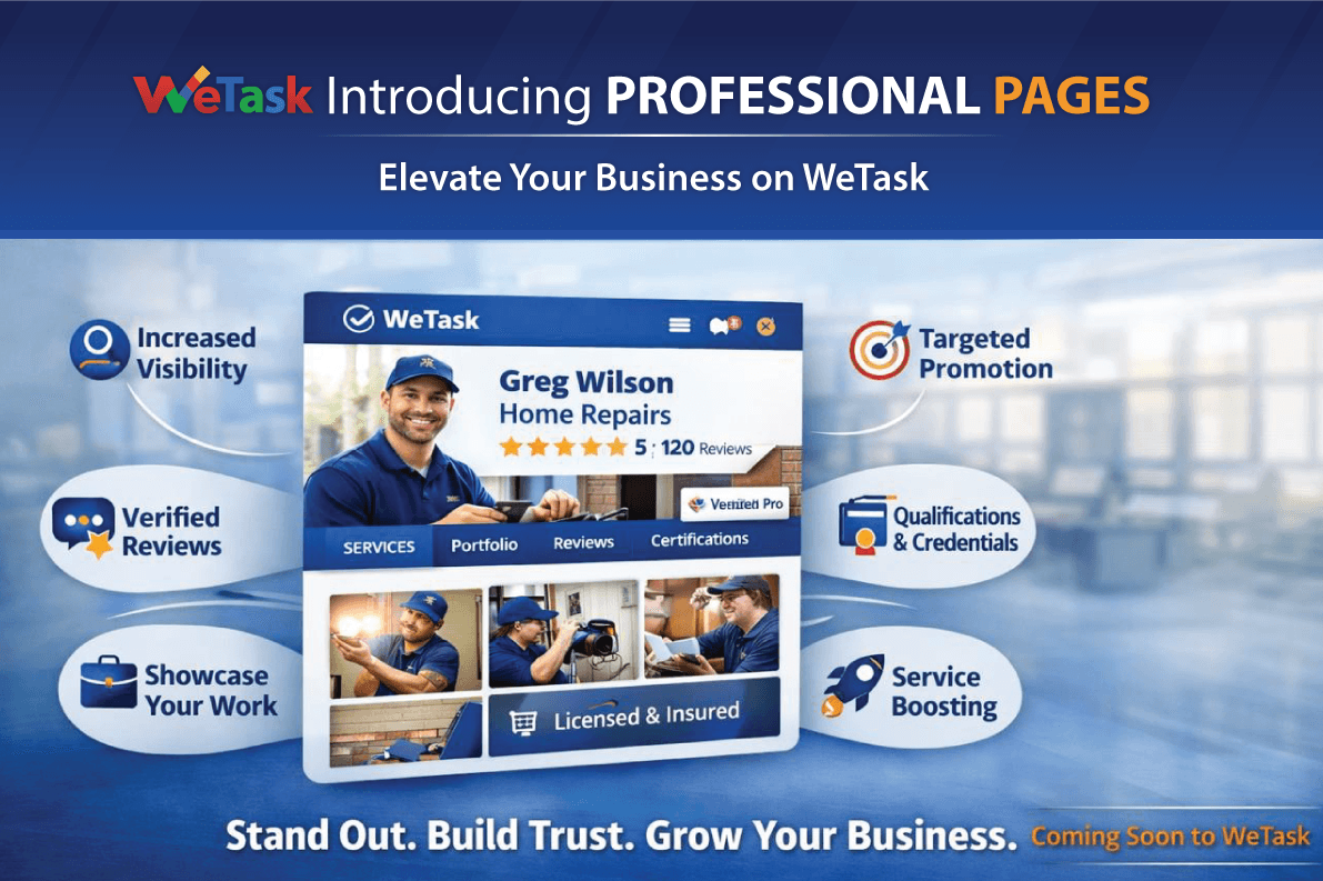 Exciting News: Introducing Professional Pages on WeTask